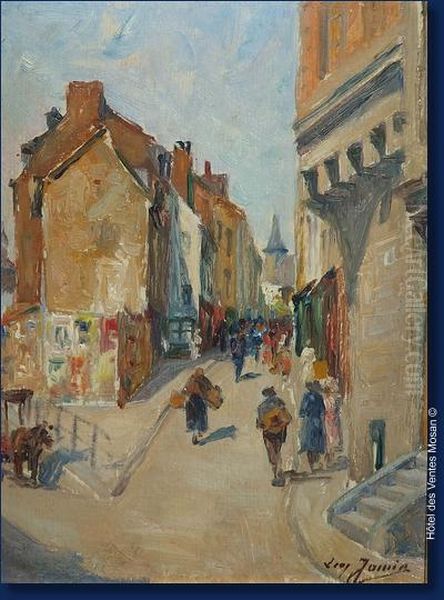 Rue Pierreuse Oil Painting by Leon Jamin