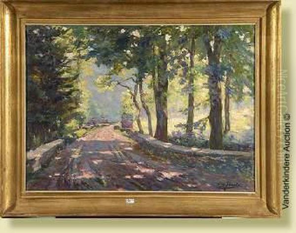 Chemin En Foret Oil Painting by Leon Jamin