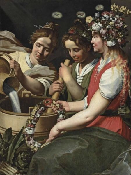 An Allegory Of Spring Oil Painting by Abraham Janssens van Nuyssen