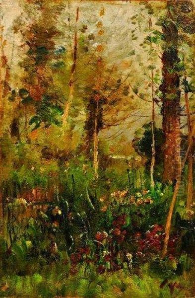 Sous-bois. Oil Painting by Louis-Aime Japy