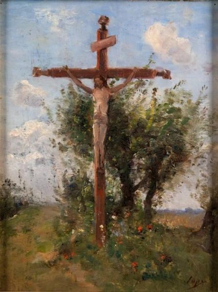 Le Calvaire Dans La Campagne Oil Painting by Louis-Aime Japy