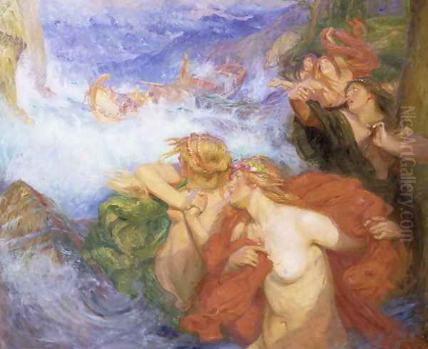 The Sirens Oil Painting by Charles William Wyllie