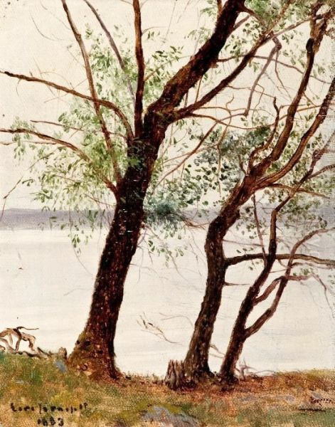 Alders On The Strand Oil Painting by Eero Jarnefelt