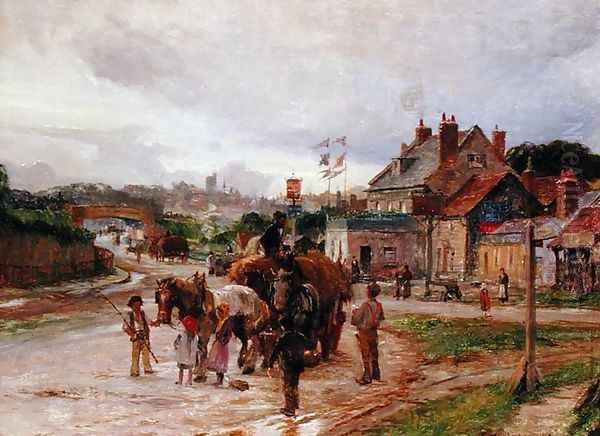 On the Way to Market, 1904 Oil Painting by Charles William Wyllie