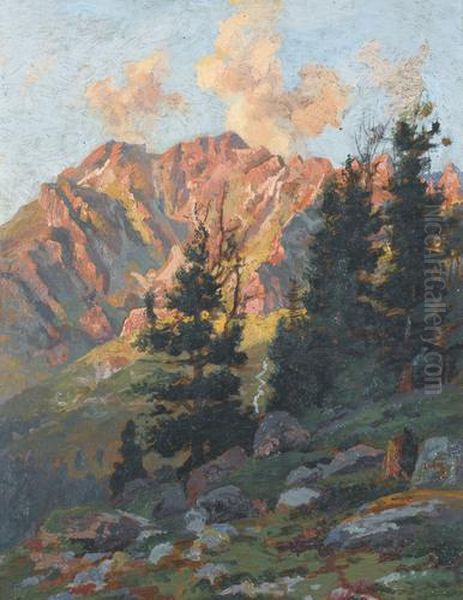 Soleil Couchant Oil Painting by Edouard Jeanmaire