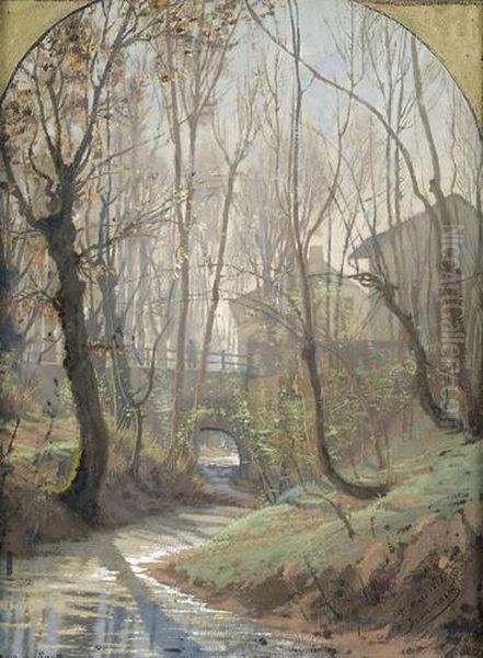 Ravin Du Nant Oil Painting by Edouard Jeanmaire