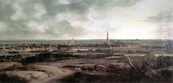 View of Amersfoort c. 1671 Oil Painting by Mathias Withoos