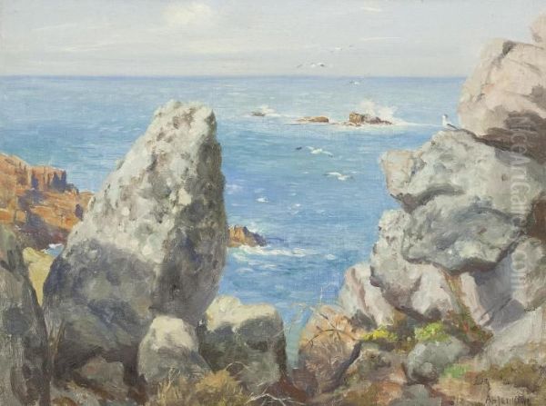 Kettle Rock, Scilly Isles Oil Painting by Arthur Henry Jenkins