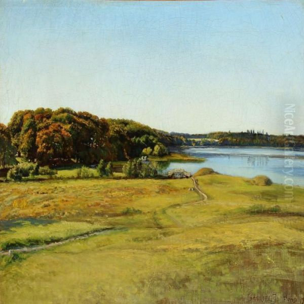 Scenery From Furesoen Oil Painting by Gabriel Oluf Jensen