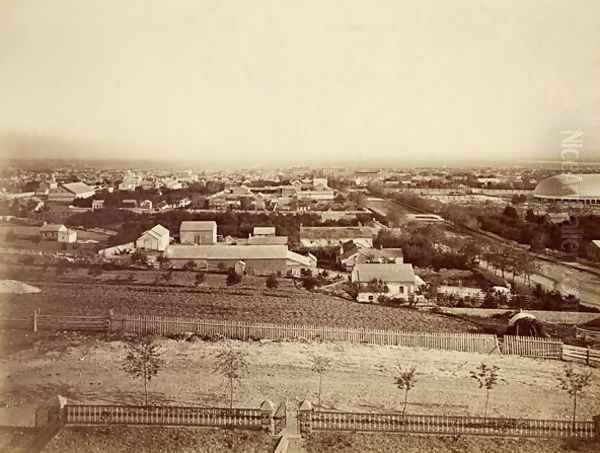 Salt Lake City, Utah, USA, 1873 Oil Painting by Carleton Emmons Watkins