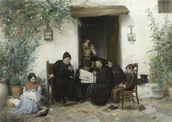 La
Lectura De La Esperanza Oil Painting by Jose Jimenez y Aranda