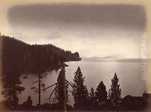 Lake Tahoe, USA, 1860-80 Oil Painting by Carleton Emmons Watkins