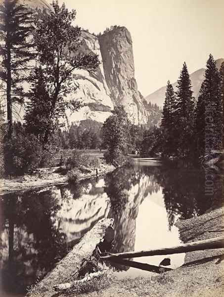 Washington Column, Yosemite National Park, USA, 1872 Oil Painting by Carleton Emmons Watkins