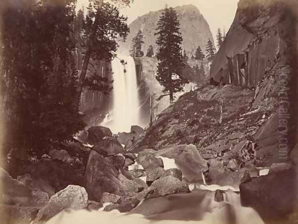 Privy at Vernal Face, Yosemite, USA, 1861-75 Oil Painting by Carleton Emmons Watkins