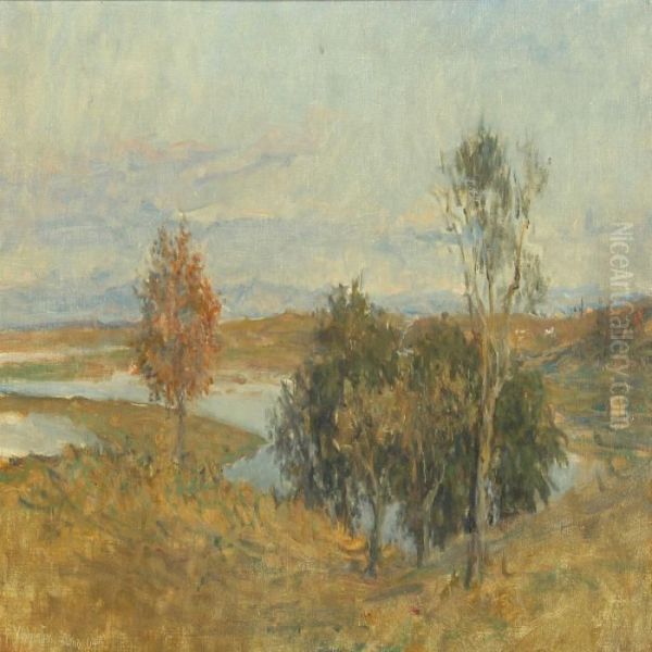 From The Roman Campagna Oil Painting by Viggo Johansen