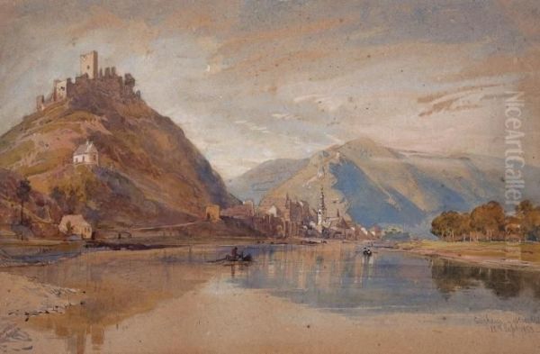 Blick Auf Cochem An Der Mosel Oil Painting by Harry John Johnson