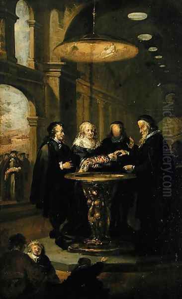 The Christening Oil Painting by Otto Wagenfeldt