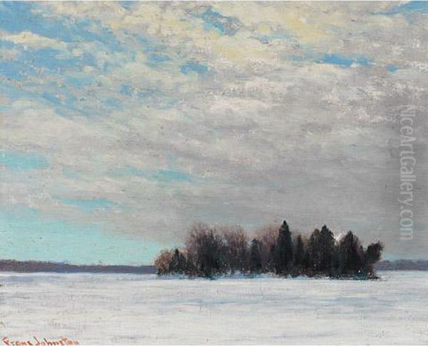 Lonely Isle Oil Painting by Franz Hans Johnston