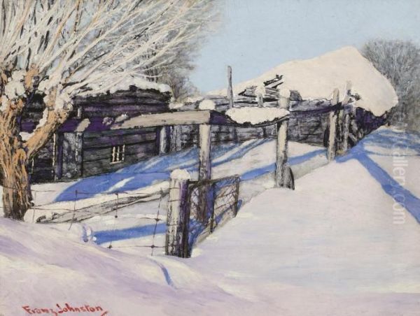 Deep In Winter Oil Painting by Franz Hans Johnston