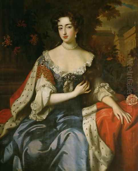 Mary Stewart (1662-84) Consort of William III (1650-1702) Oil Painting by William Wissing or Wissmig