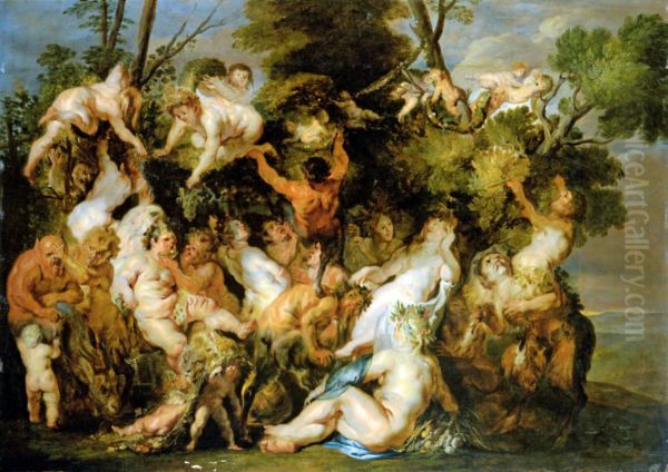 Bacchanal Oil Painting by Jacob Jordaens