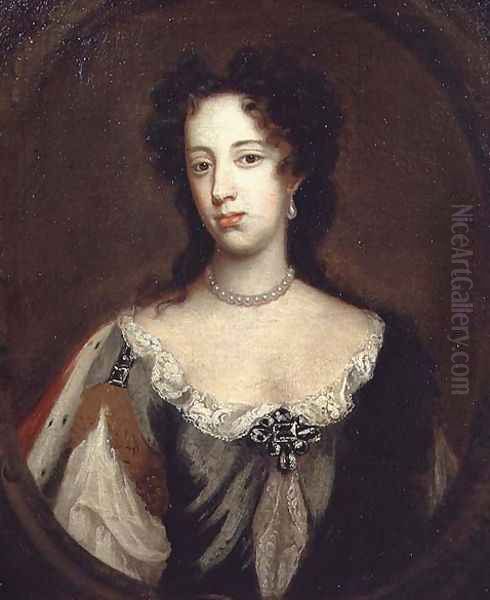 Portrait of Mary of Modena (1658-1718) second wife of James II, c.1685 Oil Painting by William Wissing or Wissmig