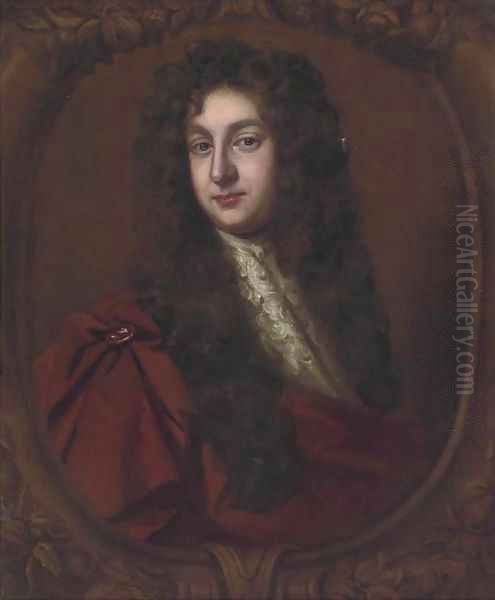 Portrait of John, Baron Cutts of Gowran (1661-1707) Oil Painting by William Wissing or Wissmig