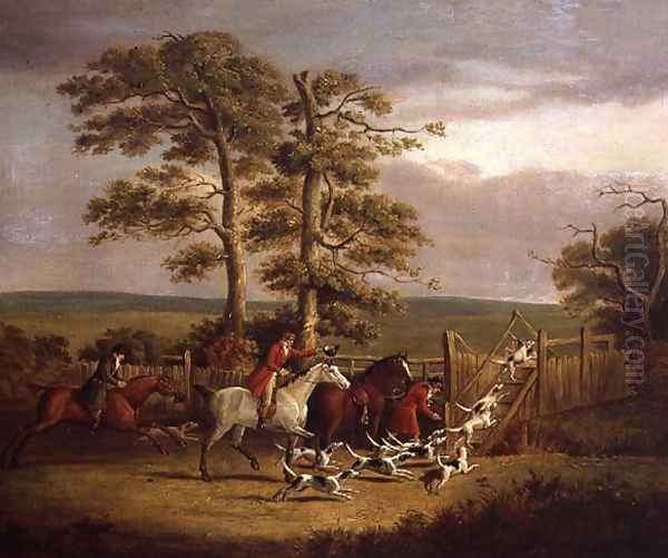 Hunting Scene Oil Painting by Dean Wolstenholme, Jr