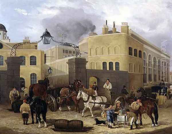 Barclay and Perkins Brewery, Park Street, Southwark Oil Painting by Dean Wolstenholme, Jr