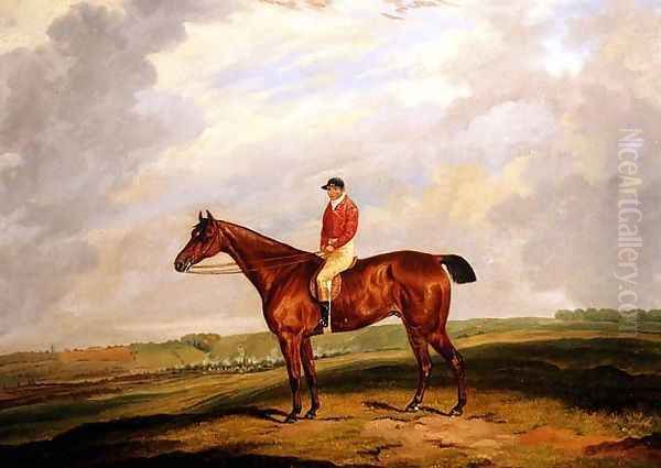 Racehorse with Jockey Up Oil Painting by Dean Wolstenholme, Jr