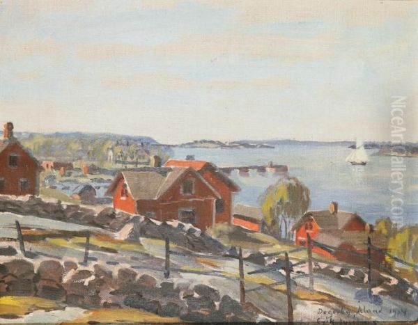 Skargardsmotiv - Degerby, Aland Oil Painting by Erik Juselius