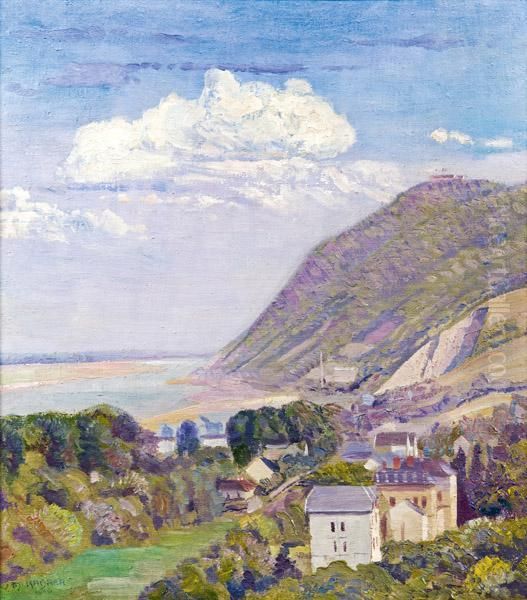 Leopoldsberg Oil Painting by Max Kahrer