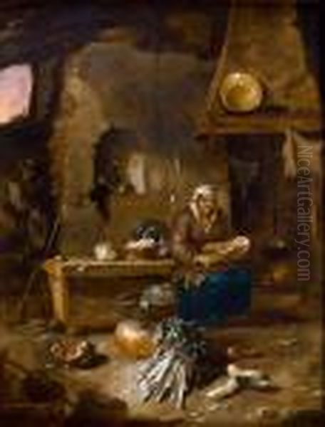 Les Preparatifs Du Repas Oil Painting by Willem Kalf