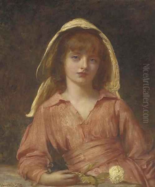 A country lass Oil Painting by John Hanson Walker