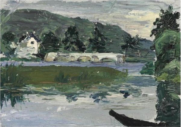 Paysage Avec Pont Oil Painting by Wassily Kandinsky