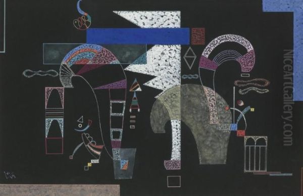 La Forme Blanche Oil Painting by Wassily Kandinsky