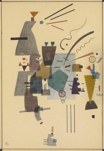 Gewarmtes Kuhl Oil Painting by Wassily Kandinsky