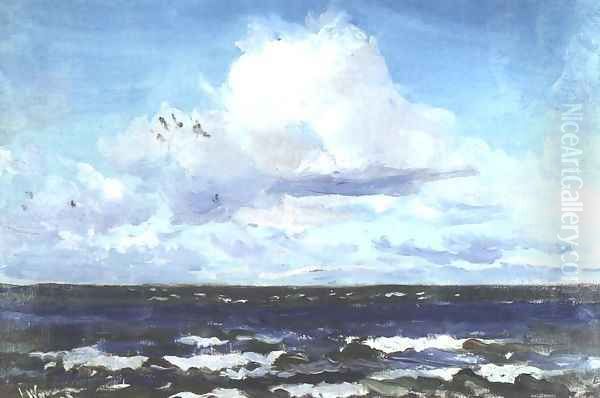 Marine Landscape from Polaga Oil Painting by Leon Wyczolkowski