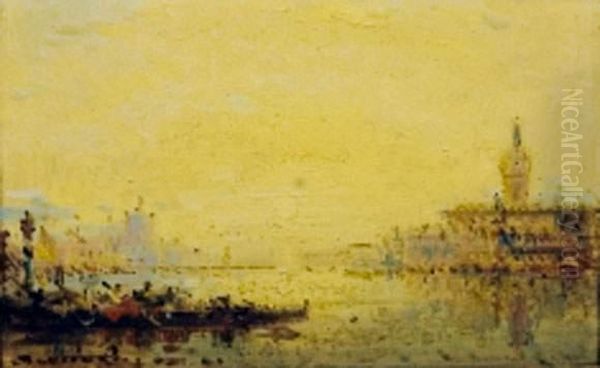 Vue De Venise Oil Painting by Jean-Etienne Karnec