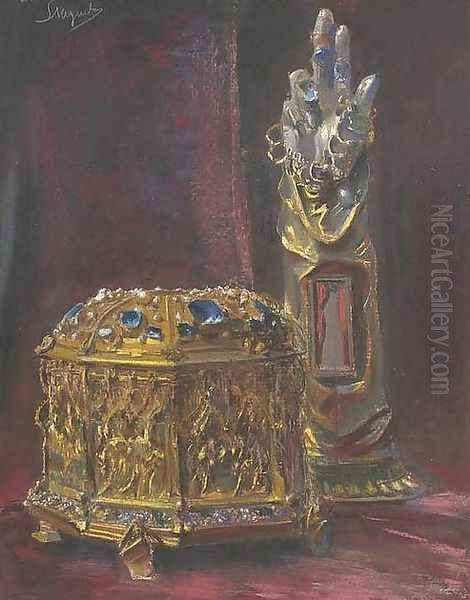 Reliquaries of St. Stanislaus Oil Painting by Leon Wyczolkowski