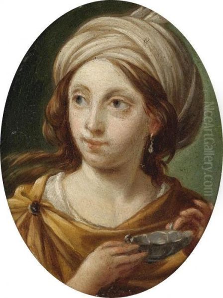 Follower Portrait Of A Woman With Turban Oil Painting by Angelica Kauffmann