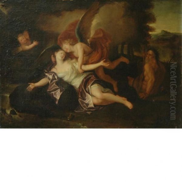 Cupid And Psyche Oil Painting by Angelica Kauffmann