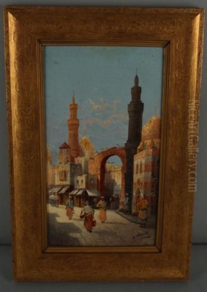 Orientalische Strasenszene Oil Painting by Karl Kaufmann