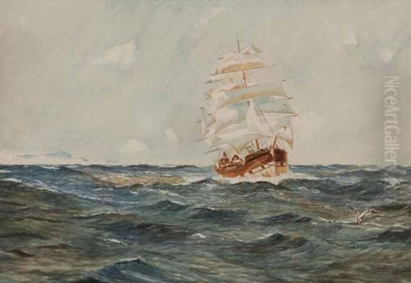 At Sea Oil Painting by James Kay