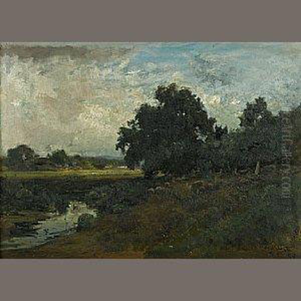 Pastoral Landscape Oil Painting by William Keith