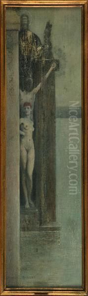 Un Sortilege Oil Painting by Fernand Khnopff