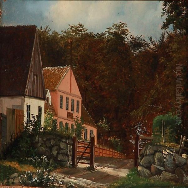 Onkel Biaggis Sommerbolig I Ermelunden Oil Painting by Anton Edvard Kieldrup