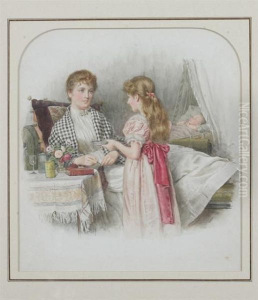 The New Arrival Oil Painting by George Goodwin Kilburne