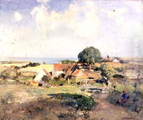 East Anglian Farm Oil Painting by Edward Arthur Walton