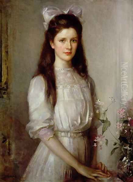 Miss Christian Elspeth Mallock Oil Painting by Edward Arthur Walton